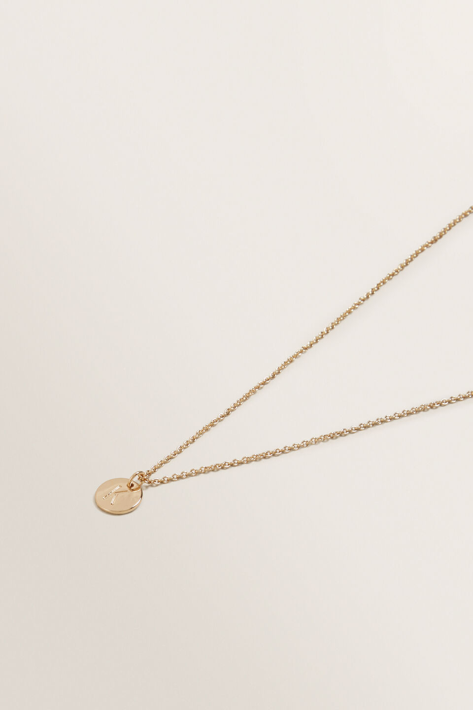 Initial Disc Necklace  