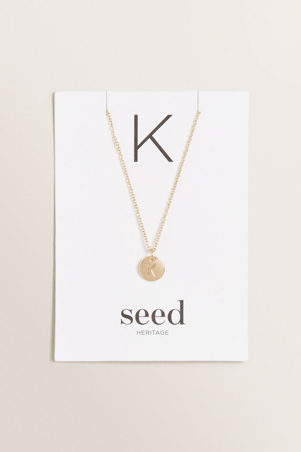 Initial Disc Necklace  