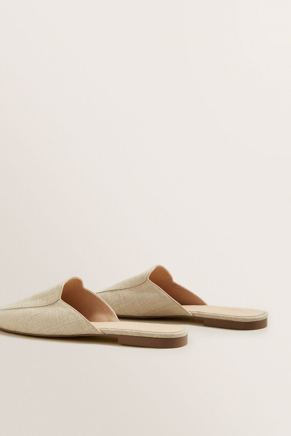 Linen Open Back Mule  