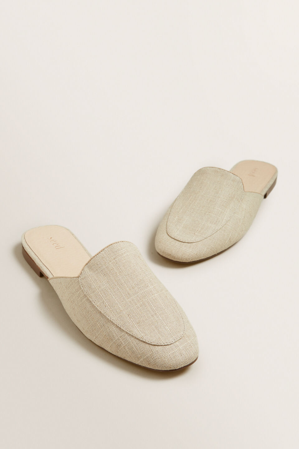 Linen Open Back Mule  