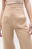 Core Linen Waisted Pant  Ecru  hi-res