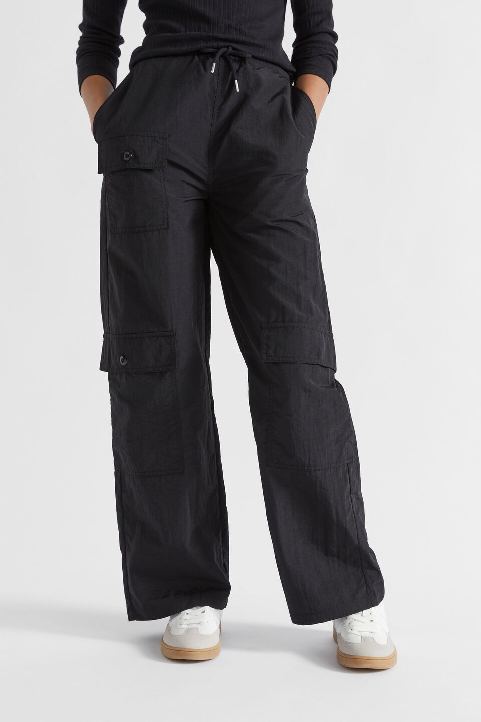 Parachute Cargo Pant  Black