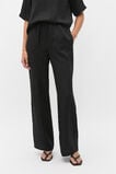 Textured Satin Gathered Pant  Black  hi-res