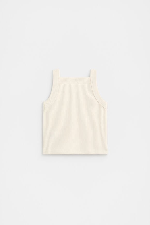 Core Logo Rib Tank  Vintage Cream  hi-res