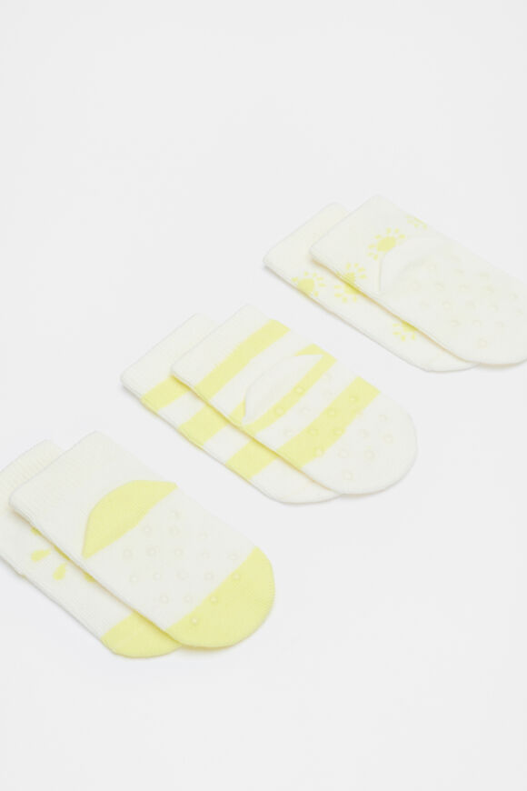 Sun Sock 3 Pack  Lemongrass  hi-res