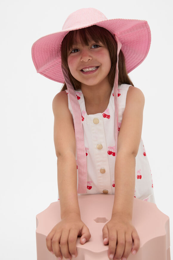 Wide Brim Reversible Hat  Strawberry Red  hi-res