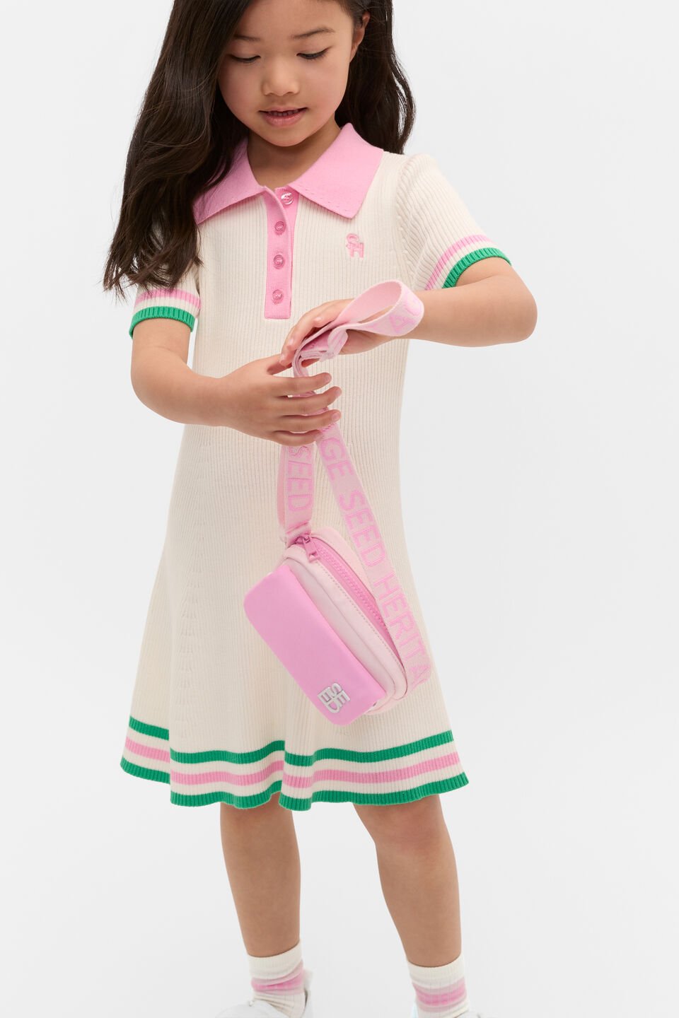 Colourblock Cross Body Bag  Pink Lemonade