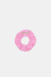 Seed Embroidered Scrunchie  Candy Pink  hi-res