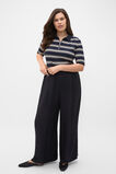 Variegated Rib Polo Top  Twilight Blue Stripe  hi-res