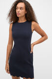 Scallop Crepe Knit Mini Dress  Twilight Blue  hi-res