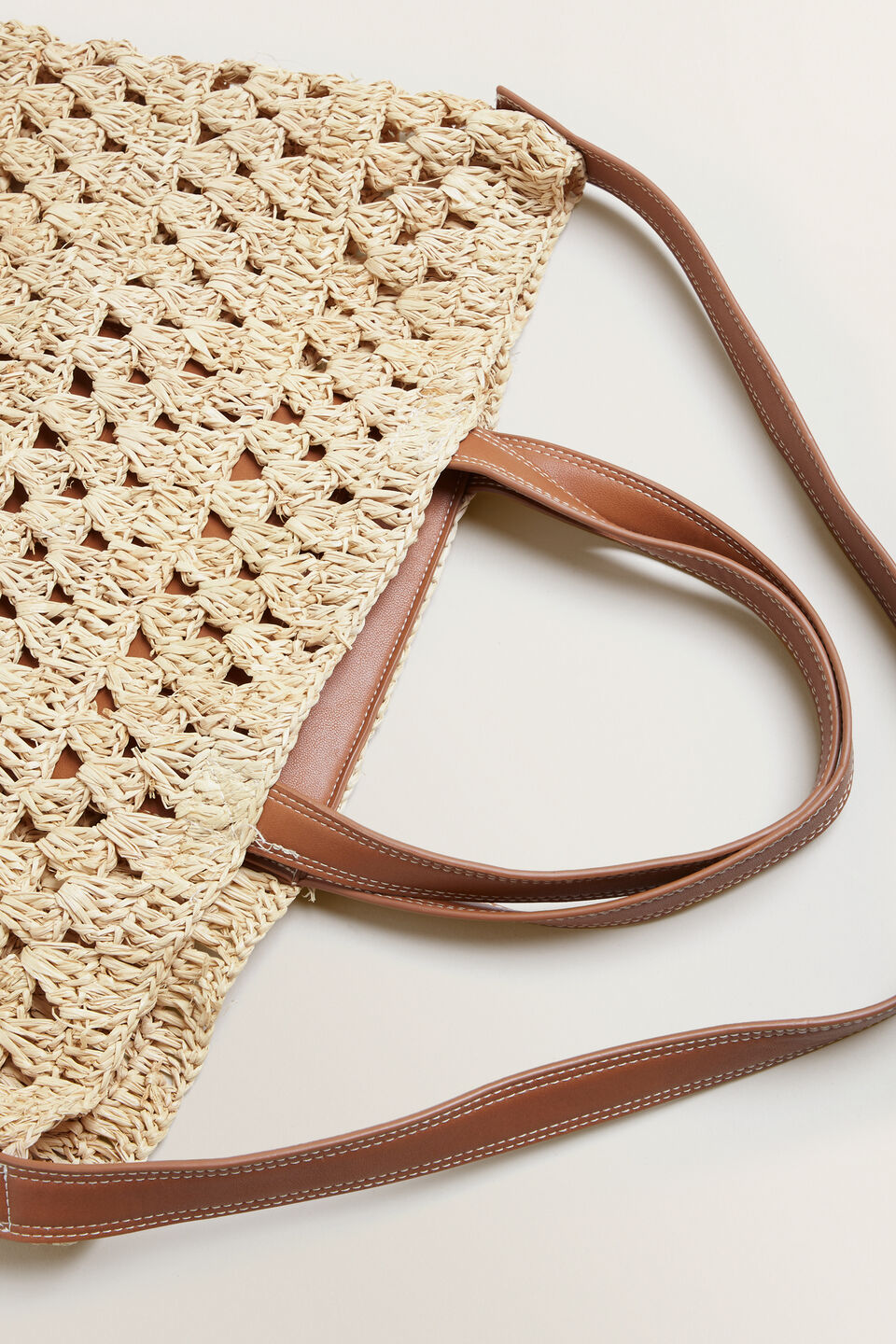 Crotchet Raffia Tote  