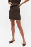 Crepe Cable Mini Skirt  Dark Espresso  hi-res