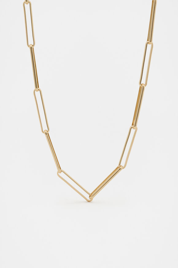 Long Link Necklace  Gold  hi-res
