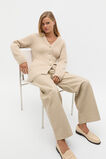 Structured Rib Button Cardigan  Latte Marle  hi-res