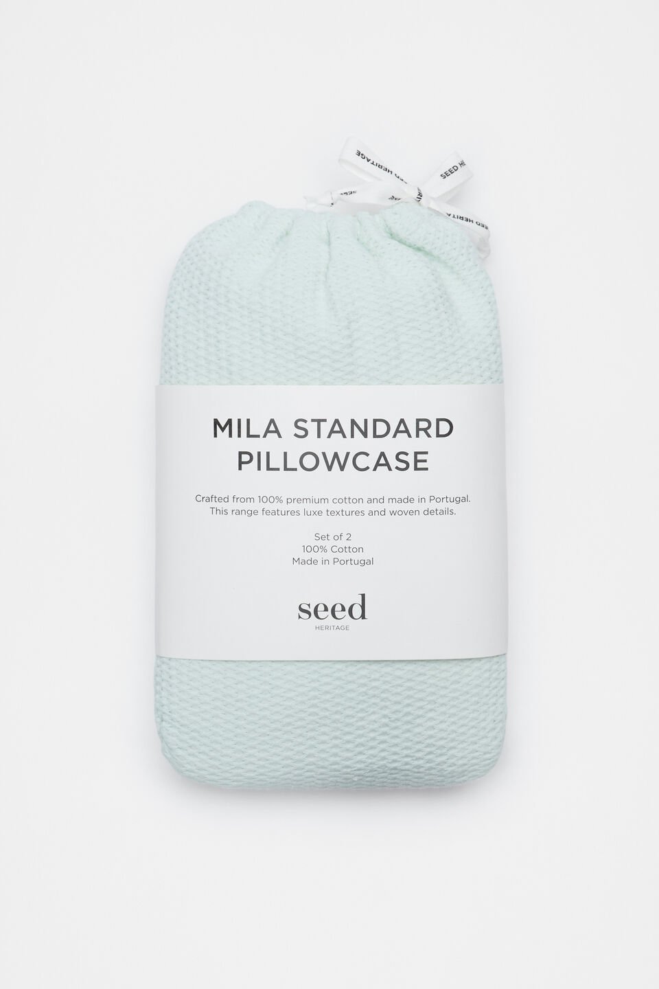 Mila Standard Pillowcase Set of 2  Mist