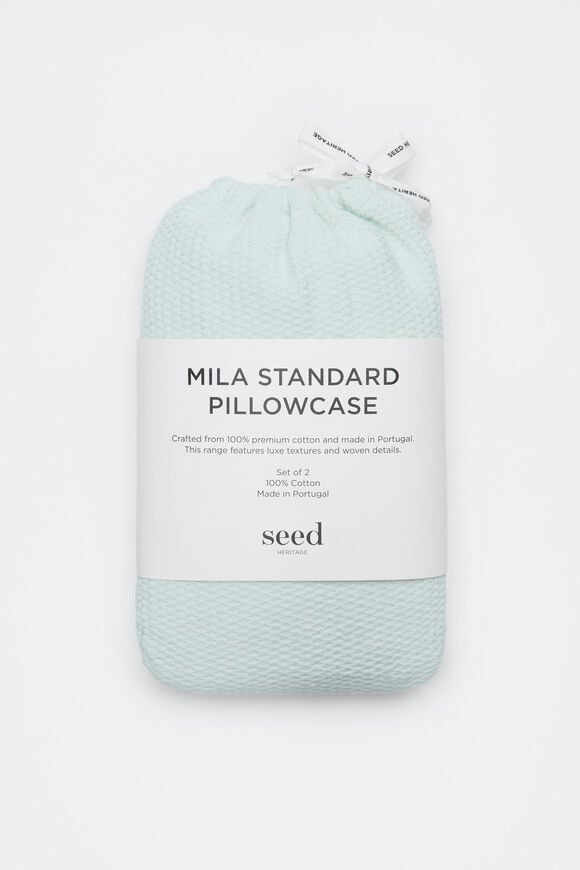 Mila Standard Pillowcase Set of 2  Mist  hi-res