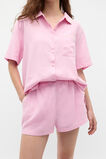 Embroidered Shirt and Short PJ Set  Fairy Floss  hi-res