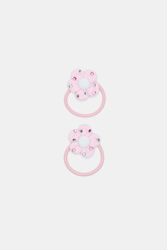 Flower Heart Gem Elastics  Multi  hi-res