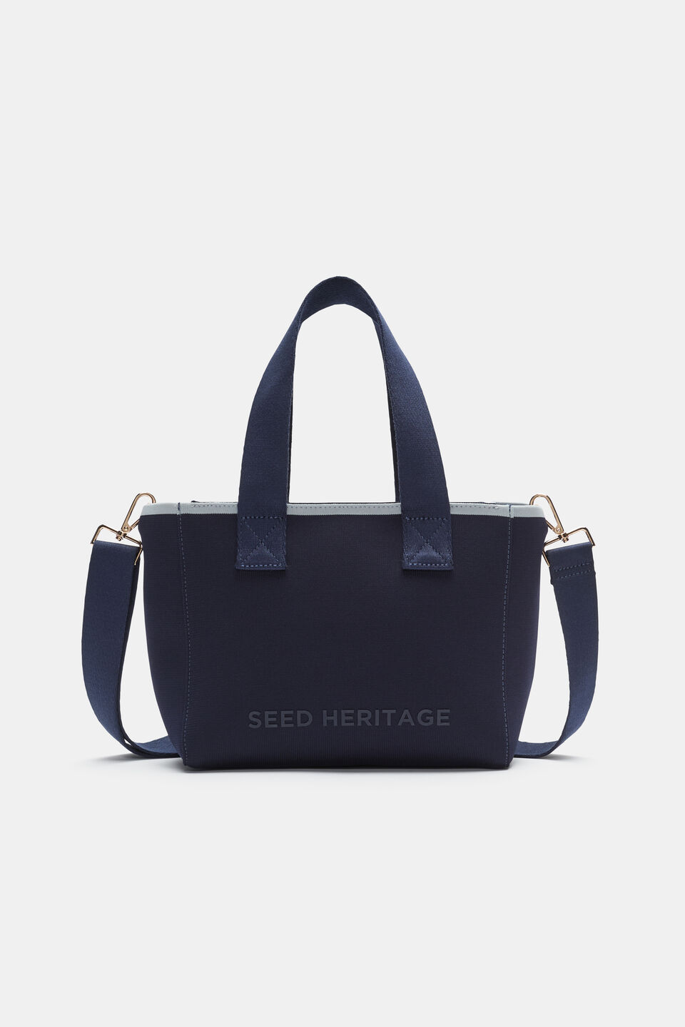 Seed Logo Knit Mini Tote  Twilight Blue