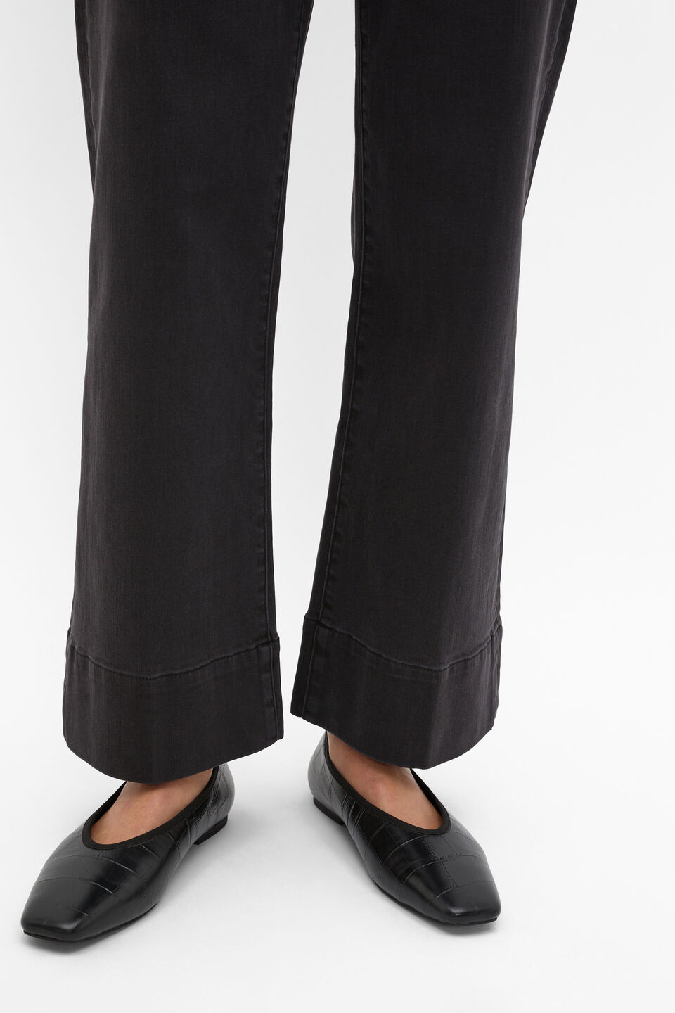 Jordan Square Toe Ballet  Black Croc