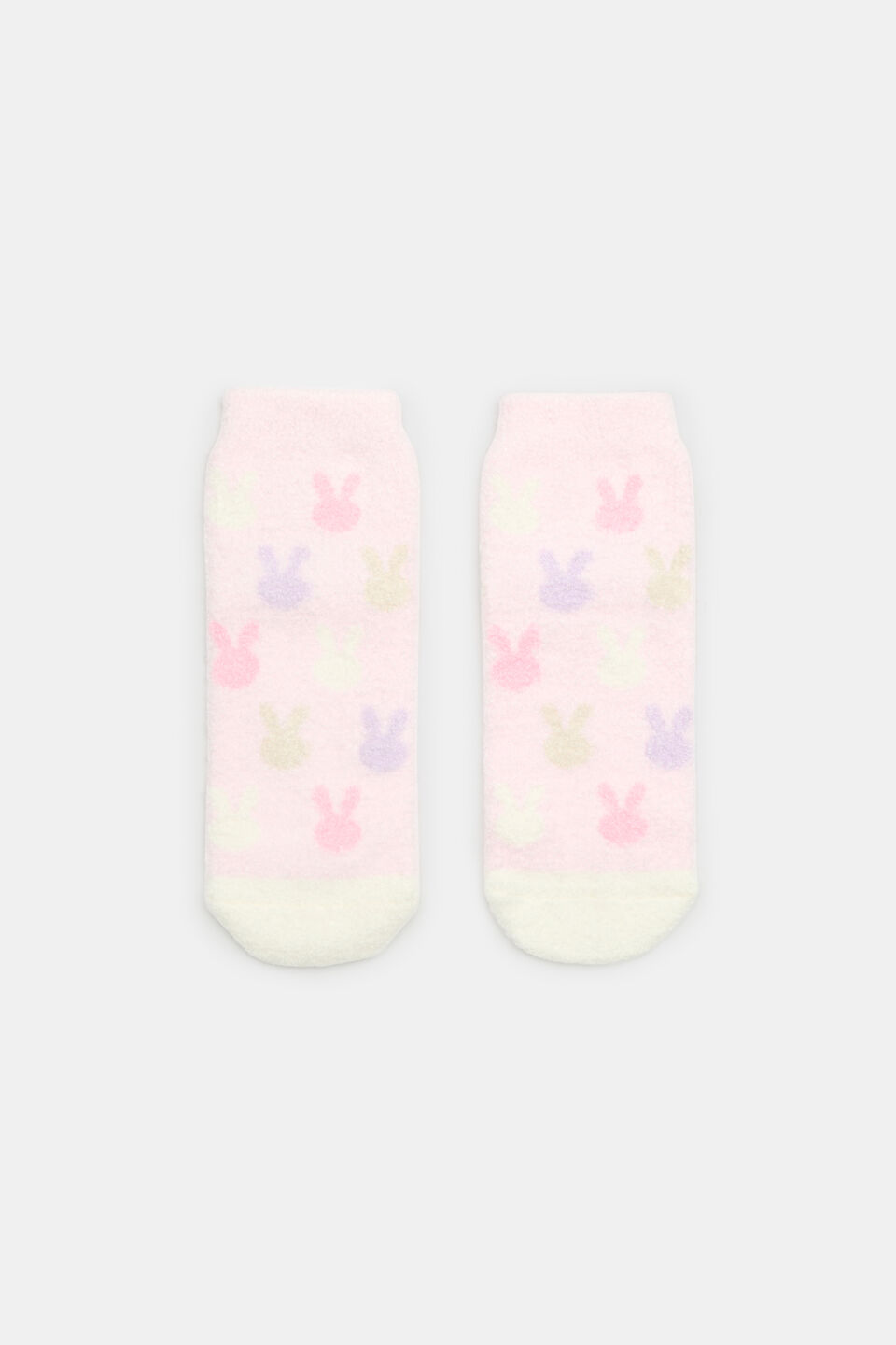 Fluffy Bunny Sock  Pink Lemonade