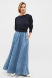 Elasticated Denim Skirt  Mist Blue Wash  hi-res