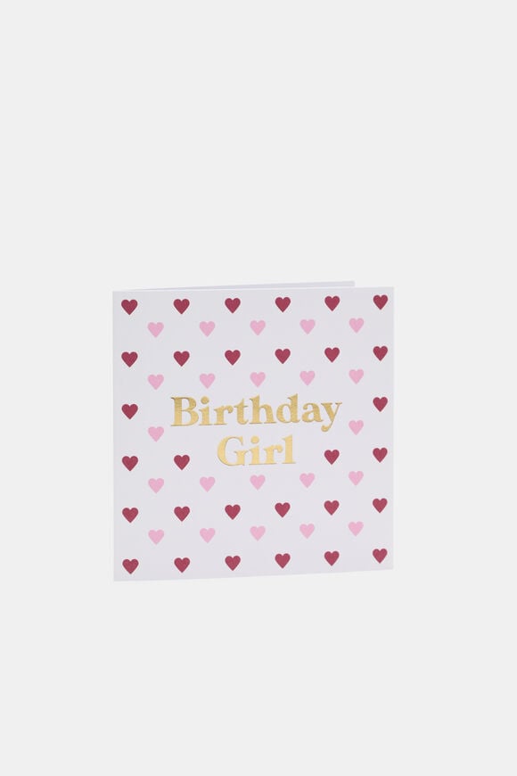 Heart Birthday Girl Card  Multi  hi-res