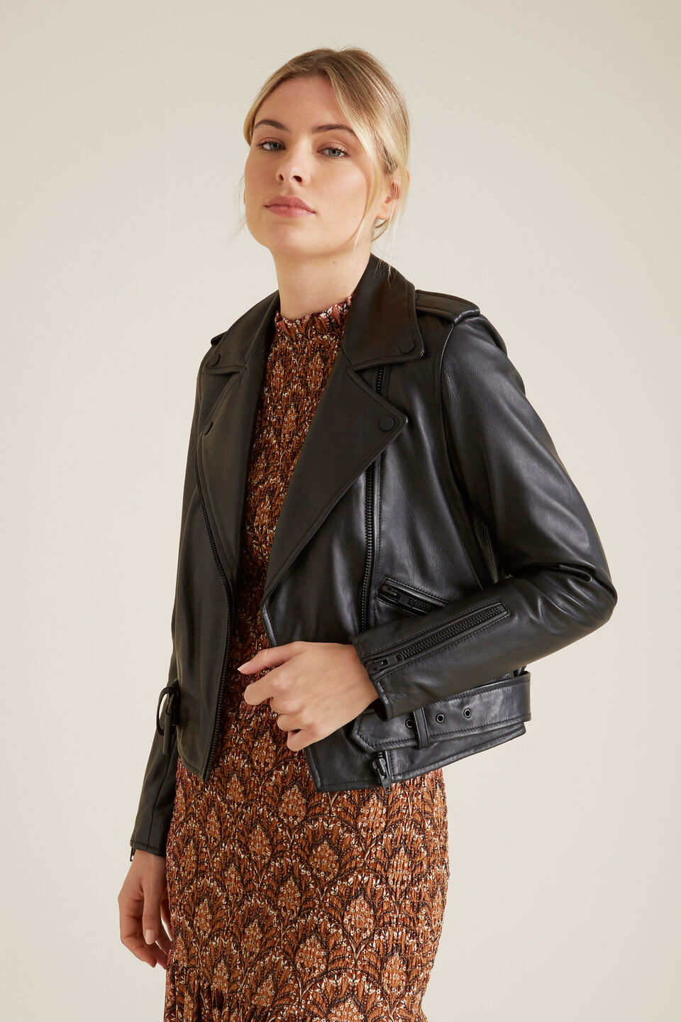Leather Biker Jacket  