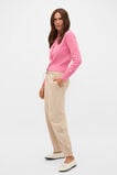 Merino Button Up Knit Cardigan  Bubblegum Pink Marle  hi-res