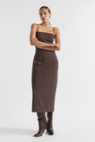 Tailored Midi Dress  Dark Espresso Pinstripe  hi-res
