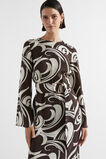 Jacquard Swirl Midi Dress  Retro Swirl  hi-res