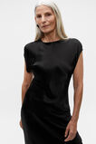Satin Column Dress  Black  hi-res