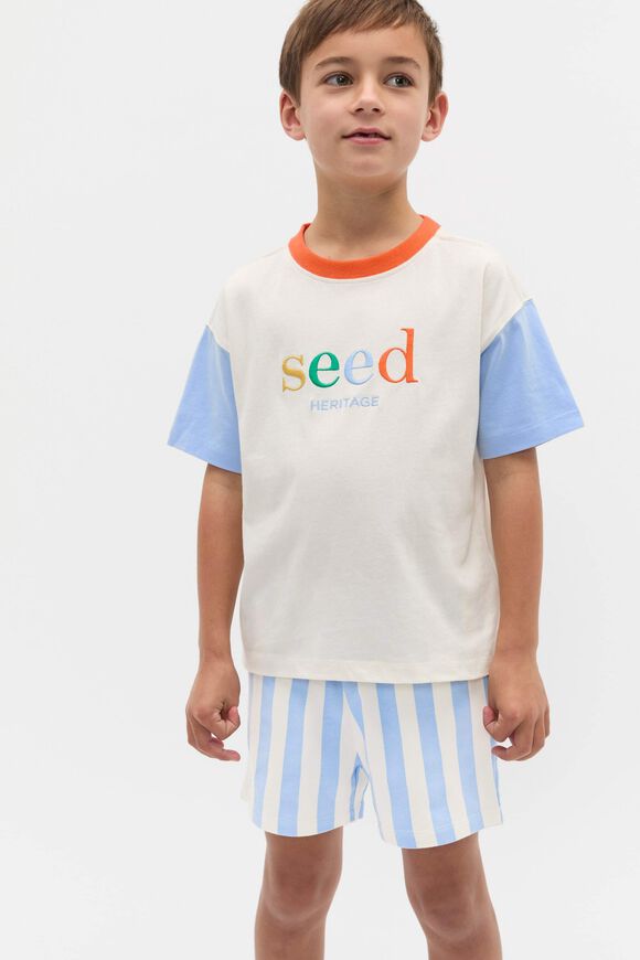 Colourblock Logo Tee  Classic Cream  hi-res