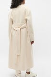 Wool Blend Belted Midi Coat  Coconut Cream Marle  hi-res
