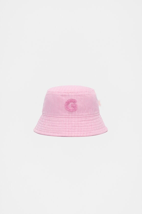 Pink Mini Initial Bucket Hat  G  hi-res