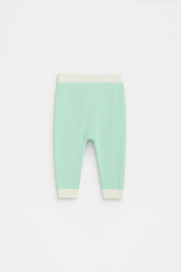 Colourblock Knit Legging  Mint  hi-res
