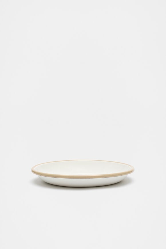 Loretta Enamel Shallow Plate  Cloud Cream  hi-res