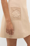 Crochet Pocket Mini Dress  Ecru  hi-res