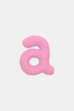 Pink Boucle Initial Cushion  A  hi-res