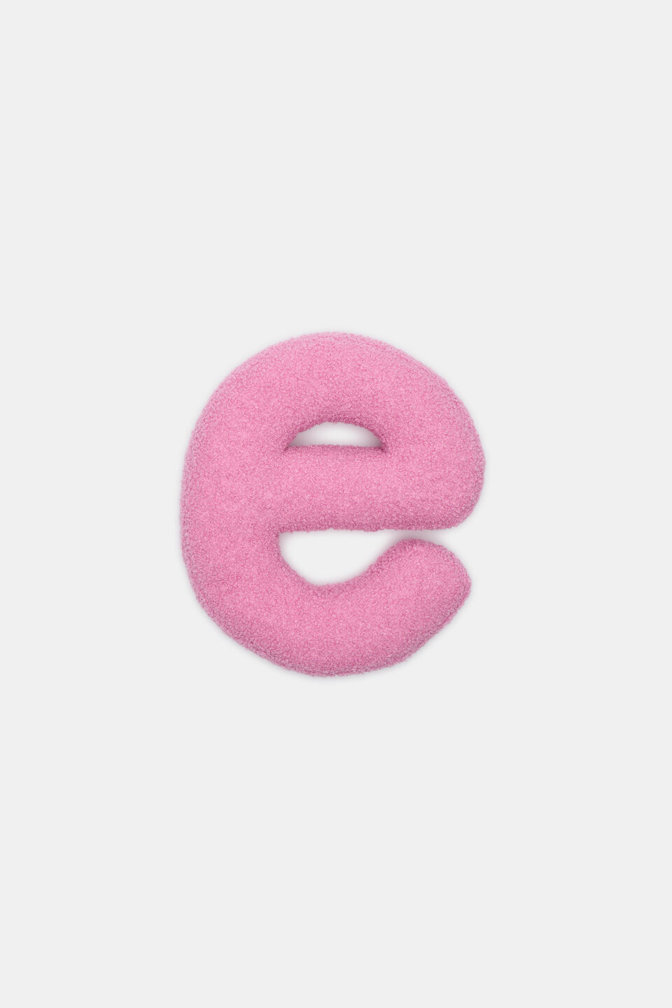 Pink Boucle Initial Cushion  E