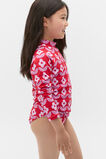 Floral Rashsuit Set  Chilli Red  hi-res