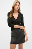 Australian Merino Wrap Top  Black  hi-res