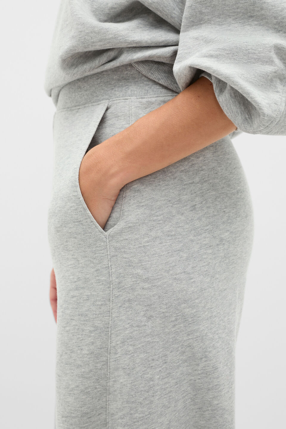 Soft Terry Trackpant  Pale Slate Marle