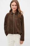 Faux Suede Jacket  Chocolate  hi-res
