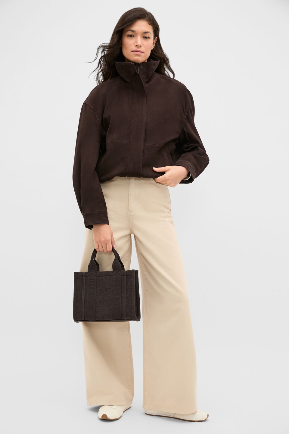 Felt Mini Tote  Coffee Bean