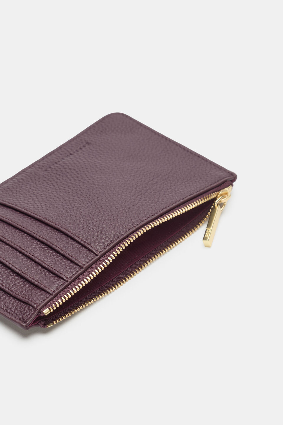 Leather Everyday Wallet  Plum Red