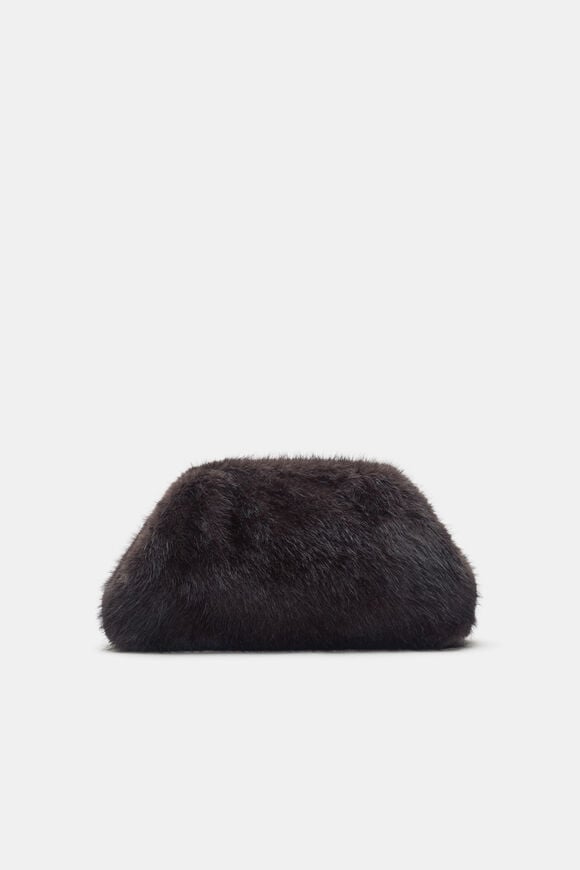 Fur Clutch  Coffee Bean  hi-res
