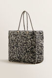 Two Tone Straw Tote    hi-res