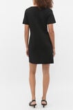 Crepe Knit Short Sleeve Mini Dress  Black  hi-res