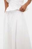 Cotton Poplin Gathered Skirt  Whisper White  hi-res